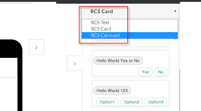 RCS Card Options