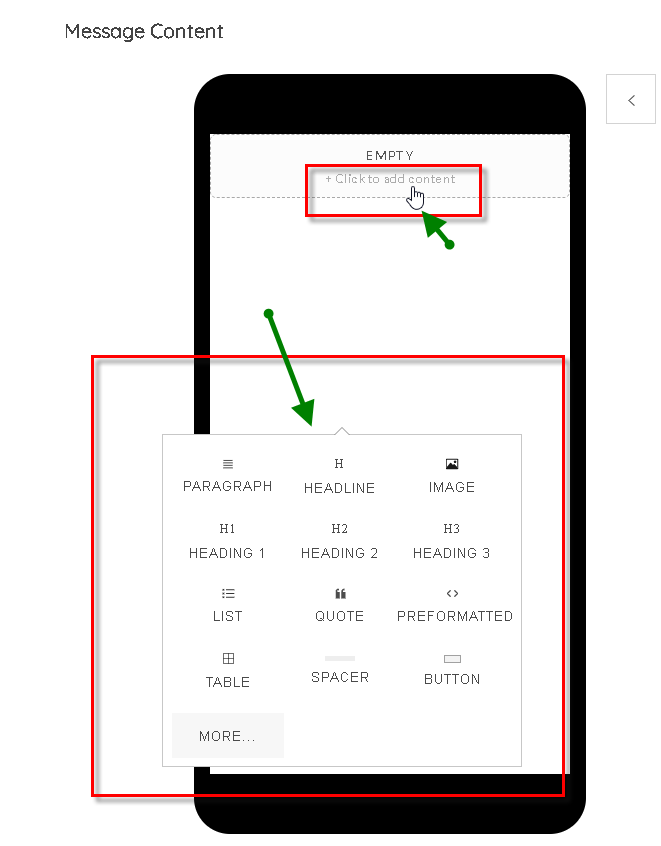 Click To Add Content